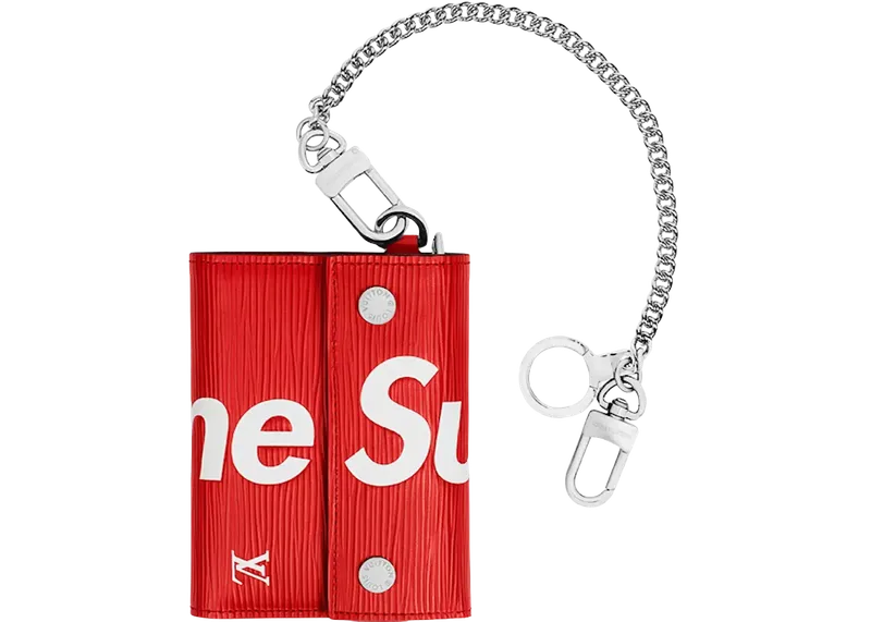 Louis Vuitton x Supreme Chain Wallet Epi Red