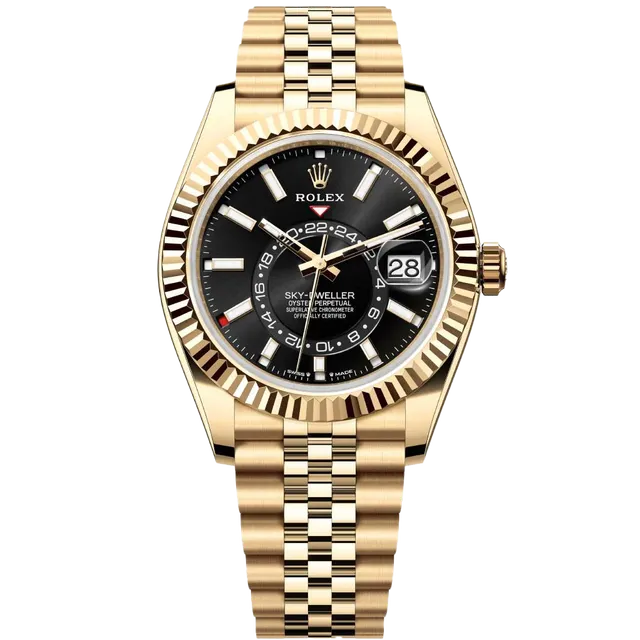 Rolex Sky-Dweller Yellow Gold Black Dial 42mm