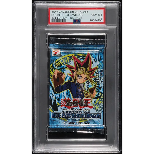 2002 Yu-Gi-Oh! Legend Of Blue Eyes White Dragon 1st Ed Booster Pack PSA 10 GEM
