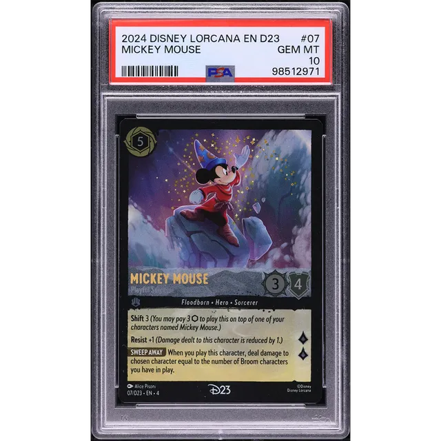 2024 Disney Lorcana D23 Expo Promo Mickey Mouse #07 PSA 10 GEM MINT