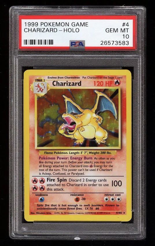 Shadowless Base Charizard PSA 10