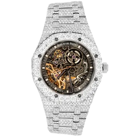 Audemars Piguet Fully Iced Out Royal Oak Skeleton 41mm Steel