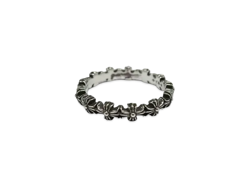 Chrome Hearts Tiny E CH PLS Band Ring — Sterling Silver