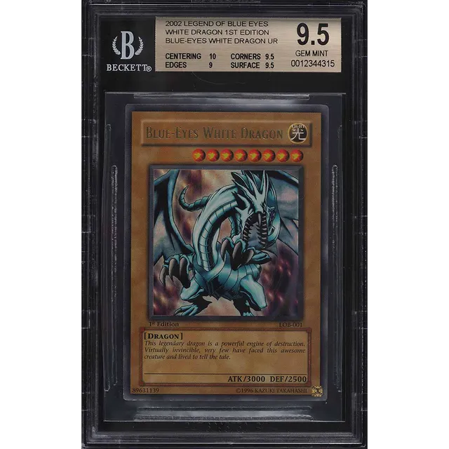2002 Yu-Gi-Oh! Legend of Blue-Eyes 1st Edition Blue-Eyes White Dragon BGS 9.5
