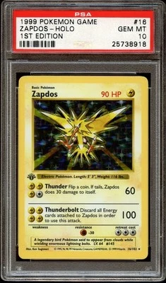 Base Set Zapdos Holo PSA 10