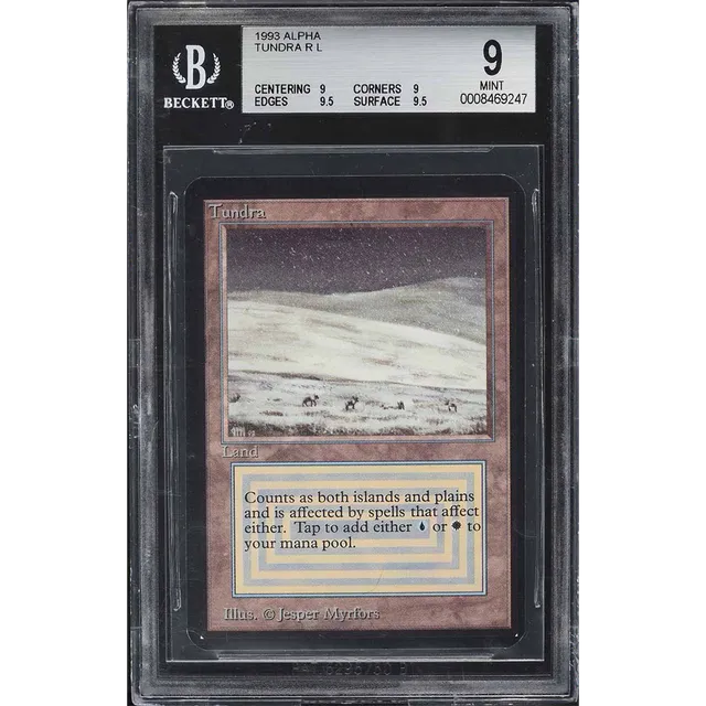 1993 Magic The Gathering MTG Alpha Dual Land Tundra BGS 9 MINT