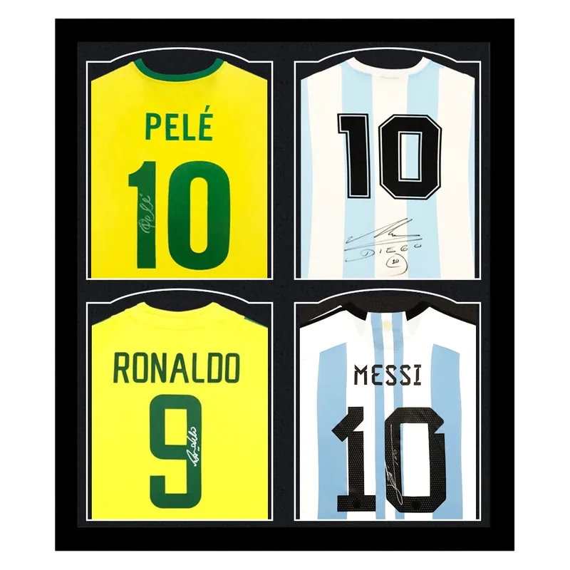 Icons of Football Shirt — Messi · Ronaldo · Maradona · Pelé